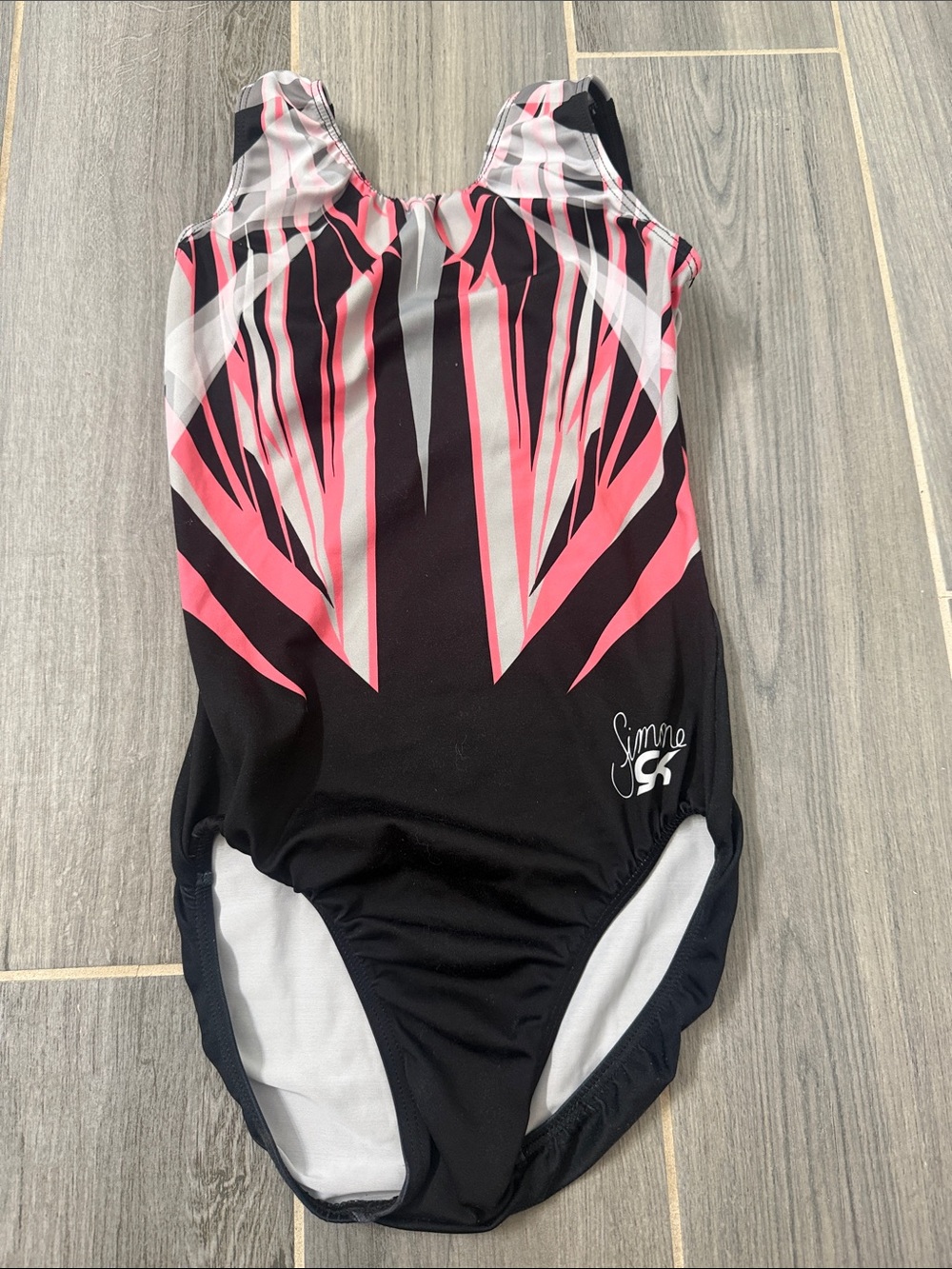 GK Simone Pink & Black Leotard